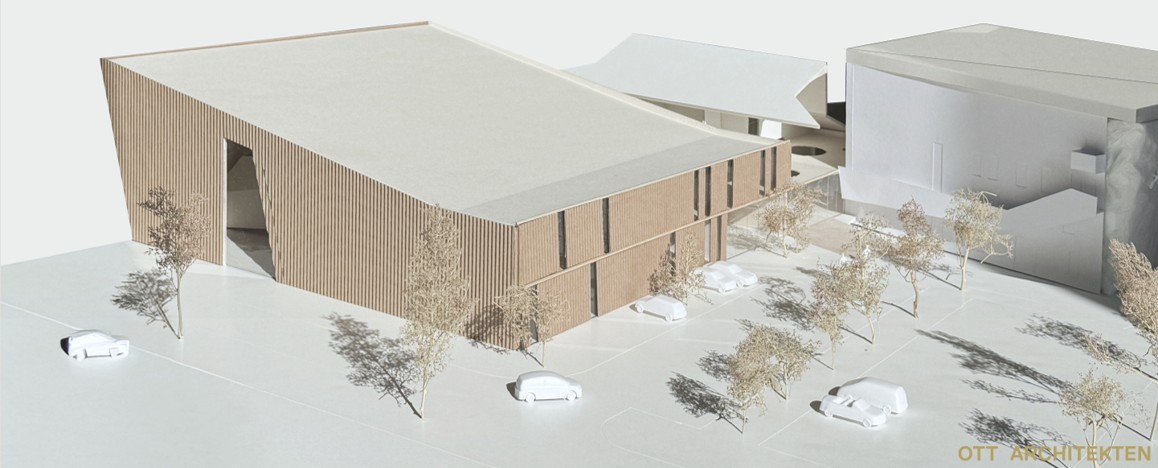 Modell Erweiterung Boulderhalle  DAV Augsburg